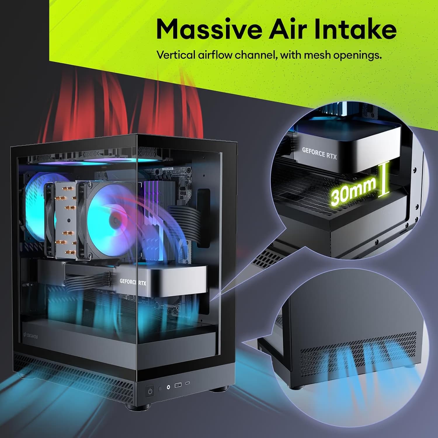 Okinos Aqua UNO Micro ATX Mini Tower Zebra image