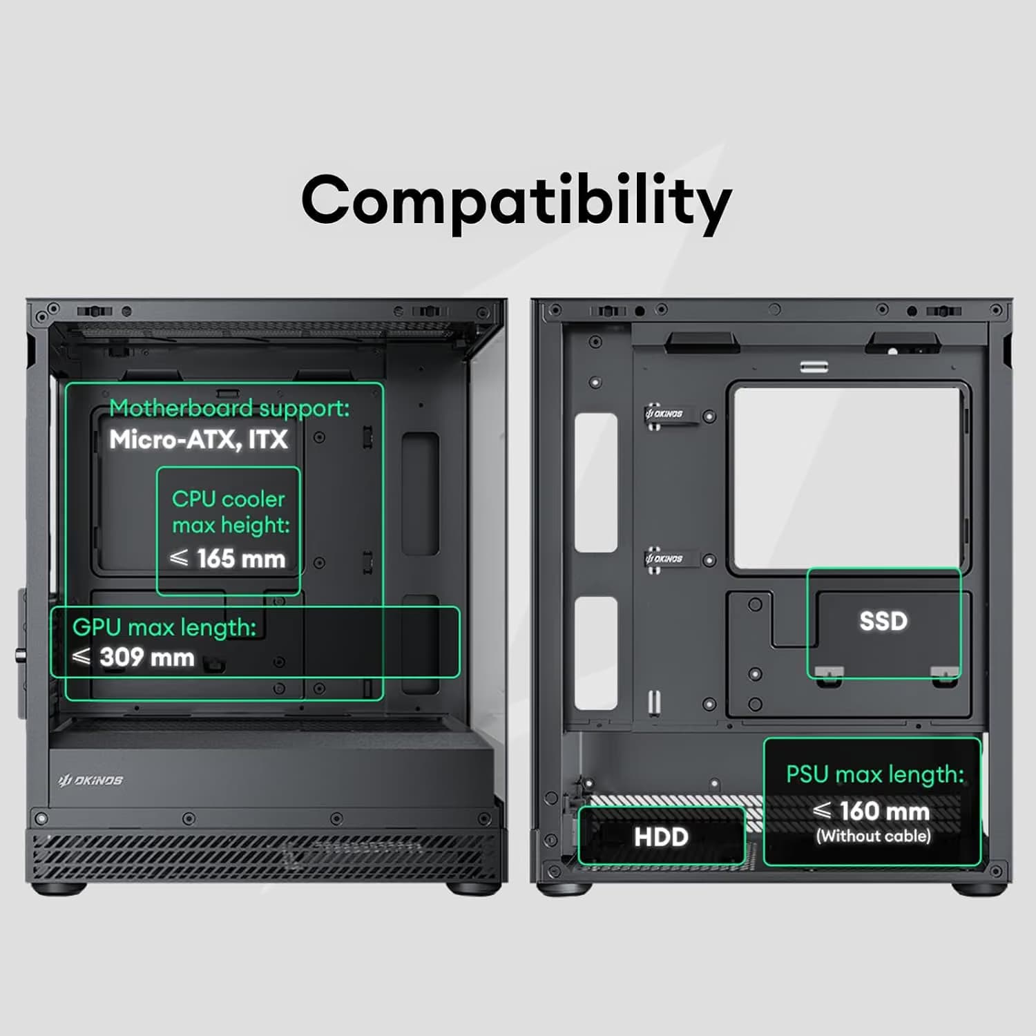 Okinos Aqua UNO Micro ATX Mini Tower Silverback image