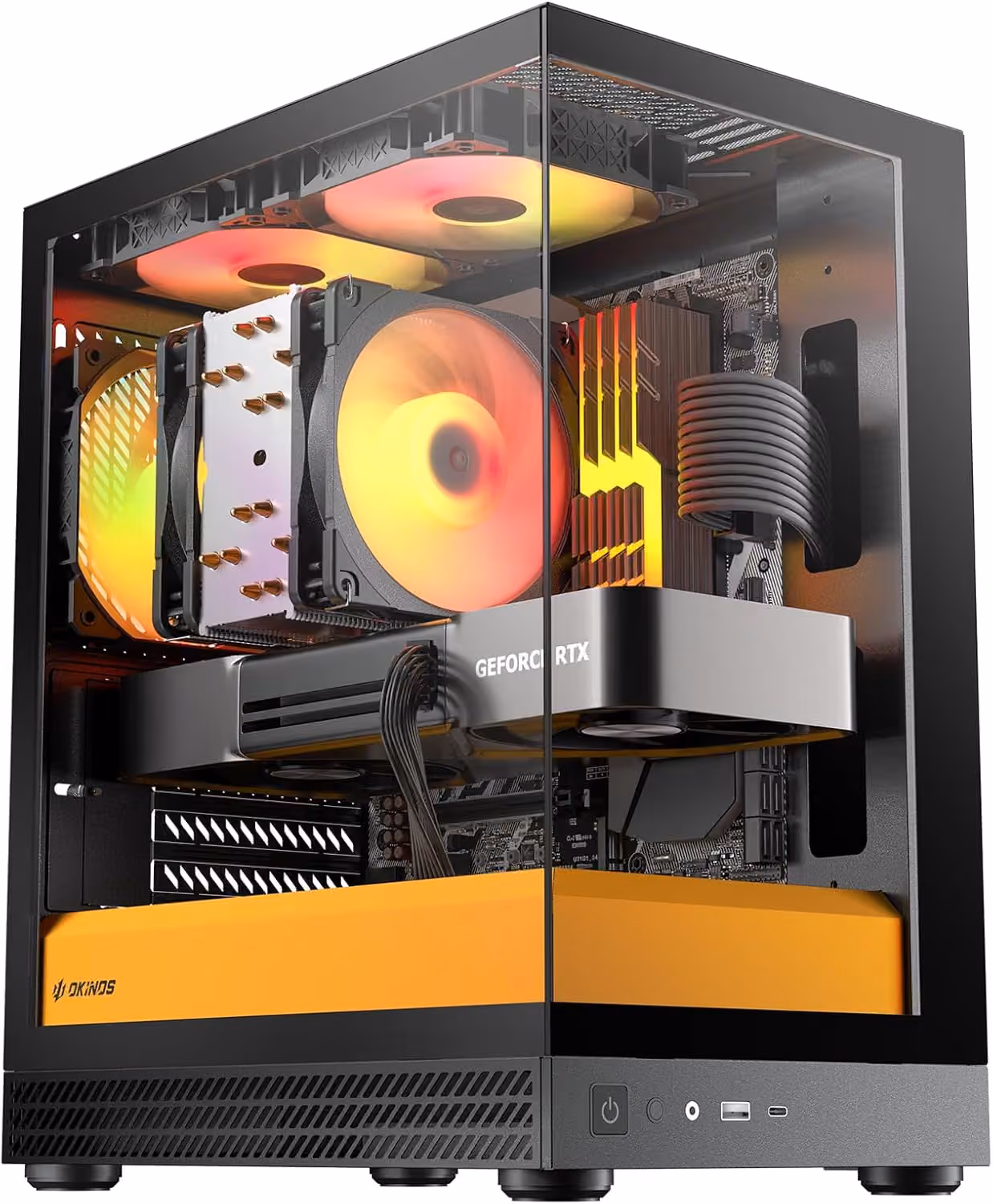 Okinos Aqua UNO Micro ATX Mini Tower Canary main image