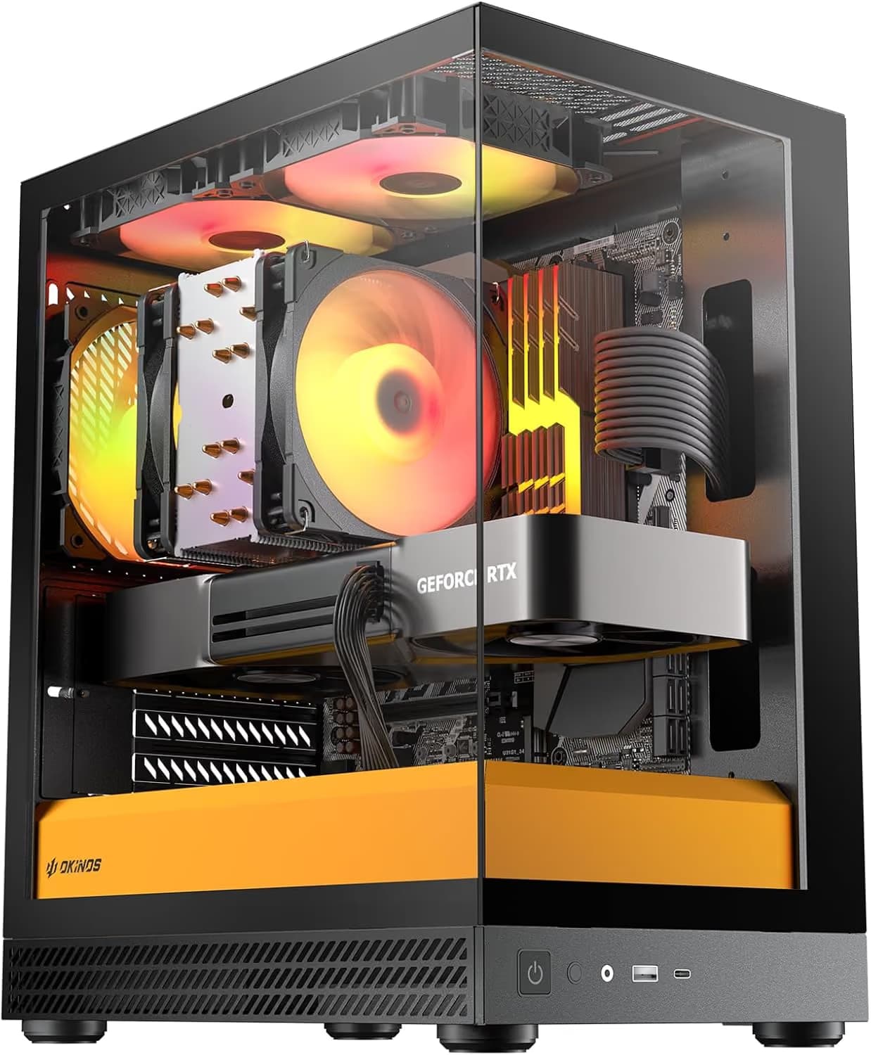 Okinos Aqua UNO Micro ATX Mini Tower Canary image