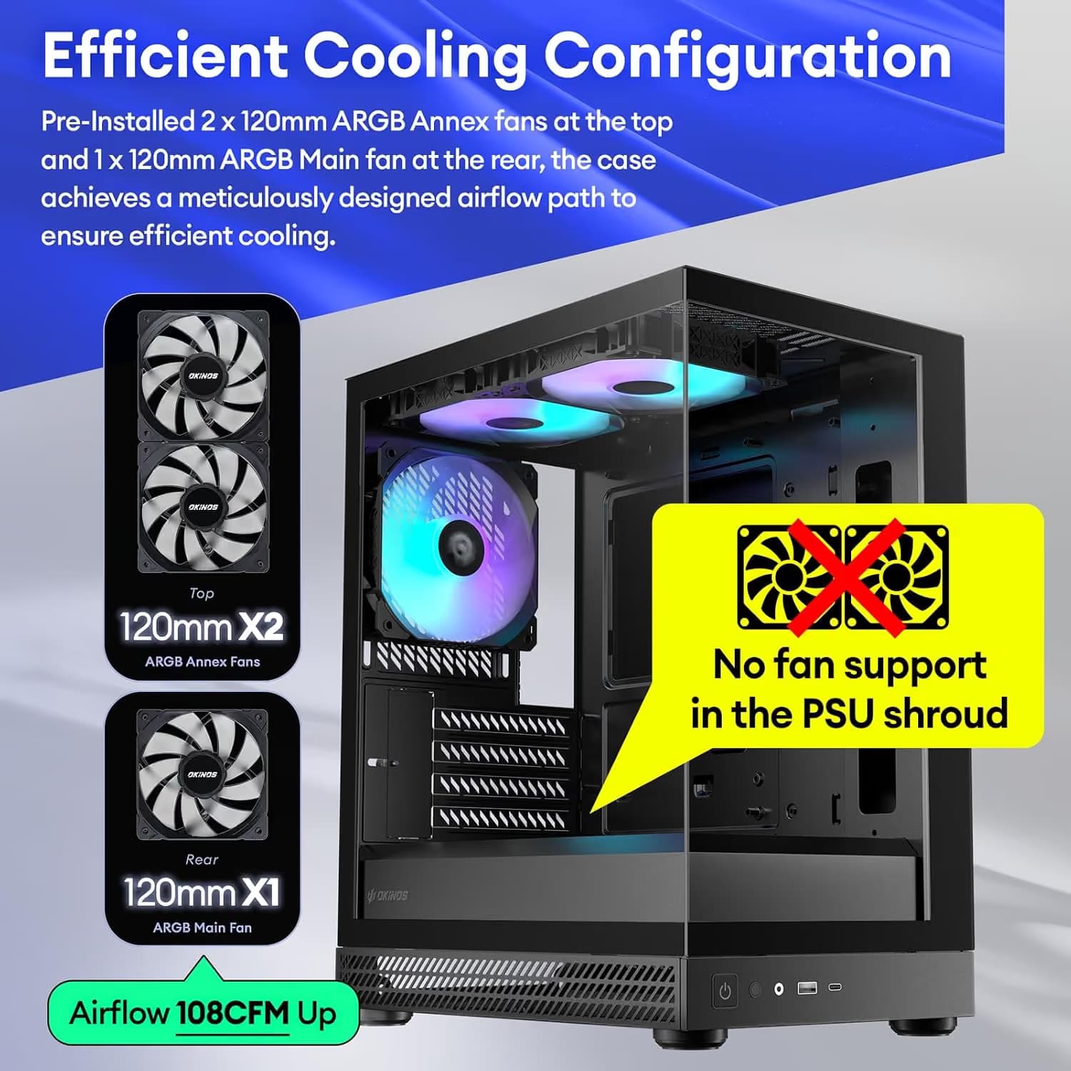 Okinos Aqua UNO Micro ATX Mini Tower Canary image