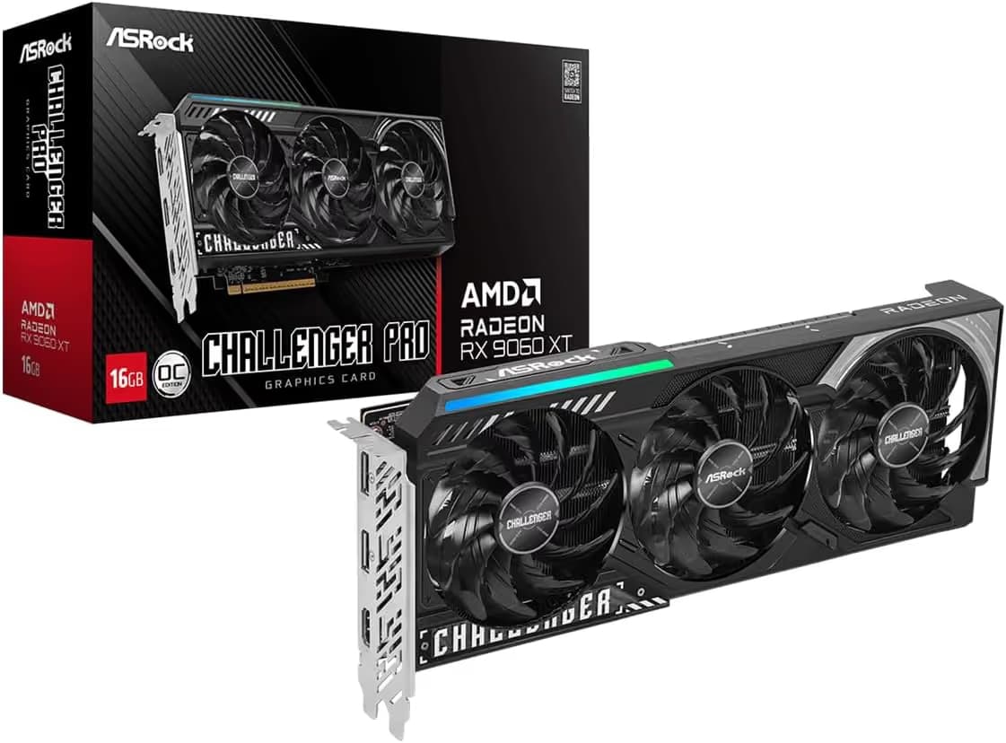 AsRock AMD Radeon RX 9060 XT Challenger Pro 16GB OC image