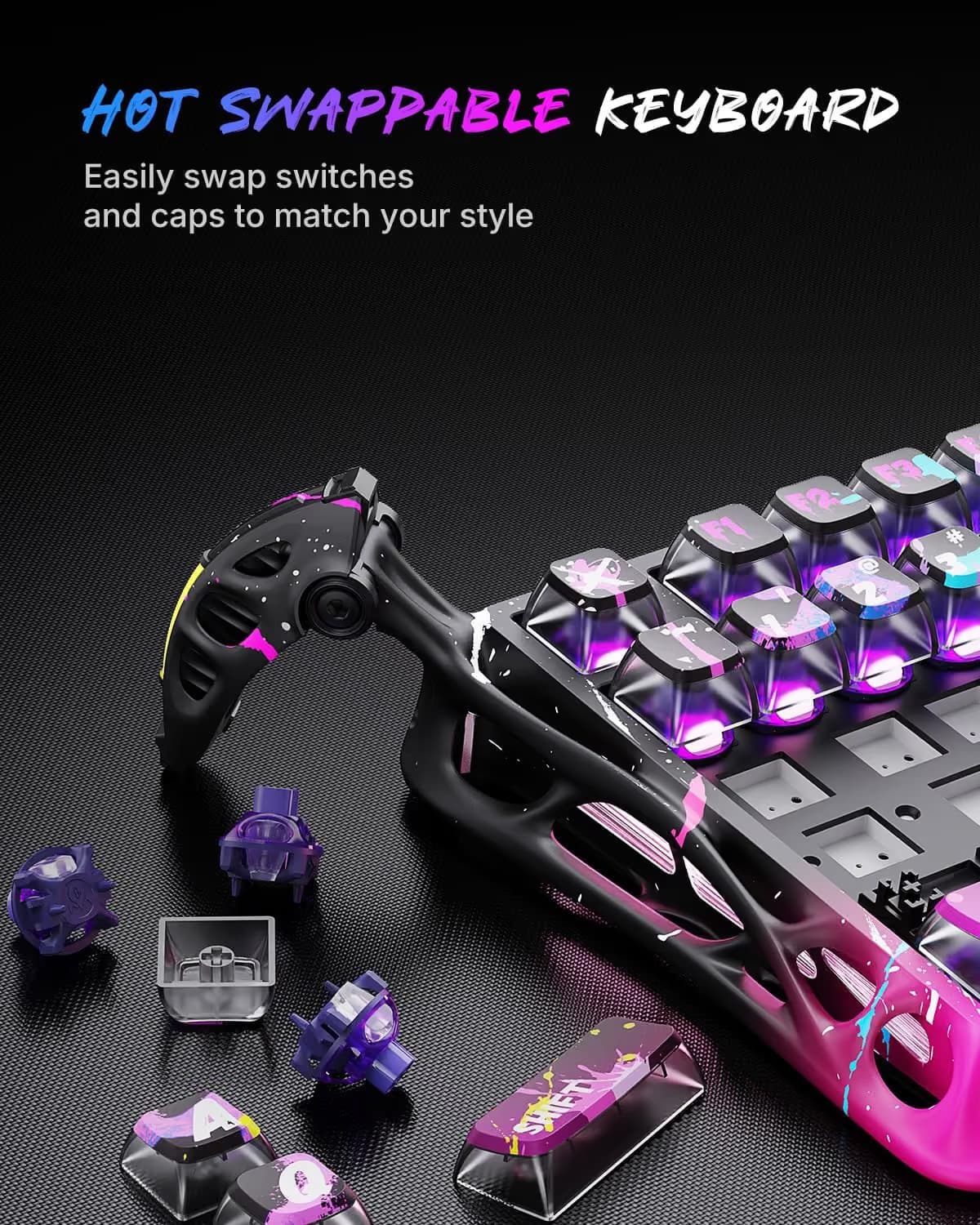 GravaStar Mercury V75 Pro Special Edition - Neon Graffiti image