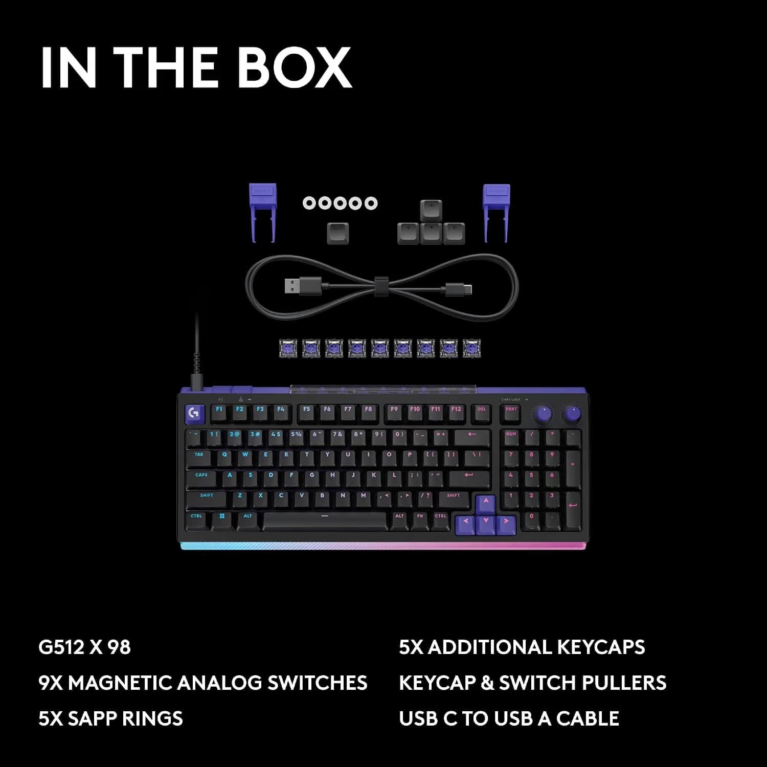 Logitech G512 X 98 Gaming Keyboard Black Linear image