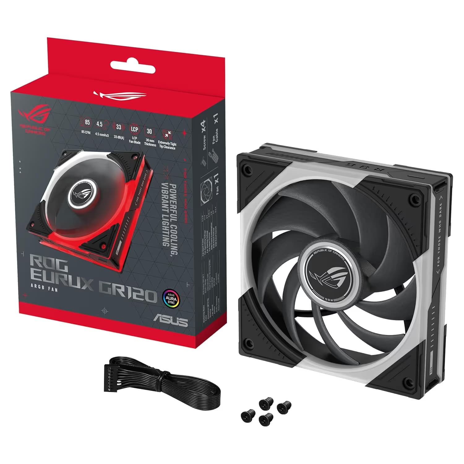 ASUS ROG Eurux GR120 ARGB 120mm Standard Black 1-Pack image