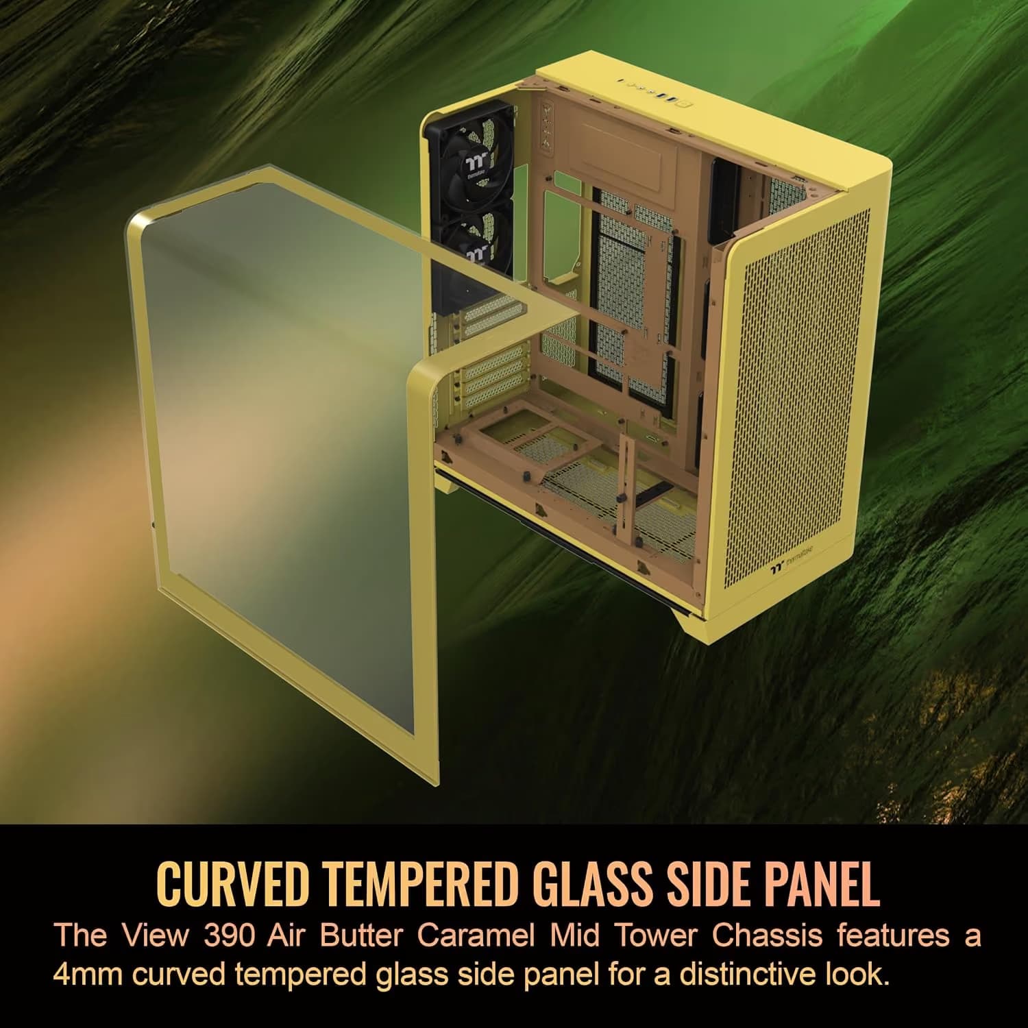 Thermaltake View 390 Air ATX Mid Tower Butter Caramel with Tempered Glass Side Panel image