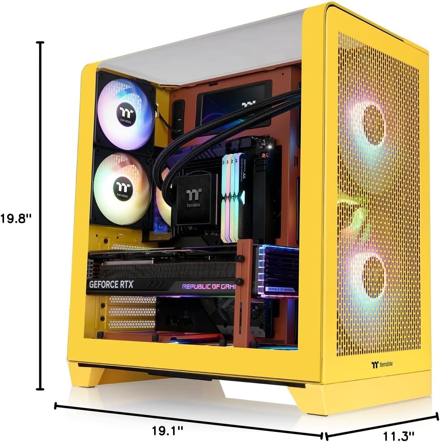 Thermaltake View 390 Air ATX Mid Tower Butter Caramel with Tempered Glass Side Panel image
