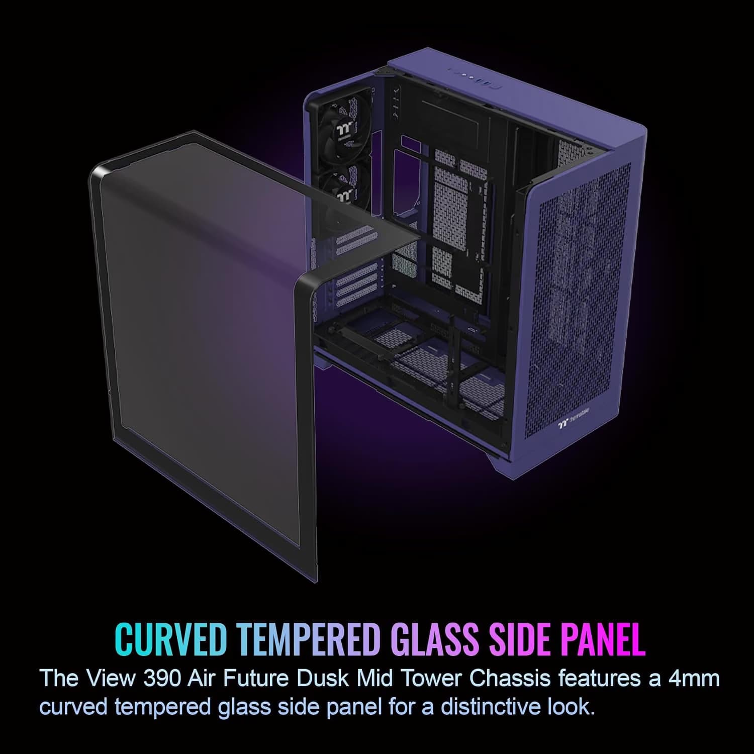 Thermaltake View 390 Air ATX Mid Tower Future Dusk with Tempered Glass Side Panel image