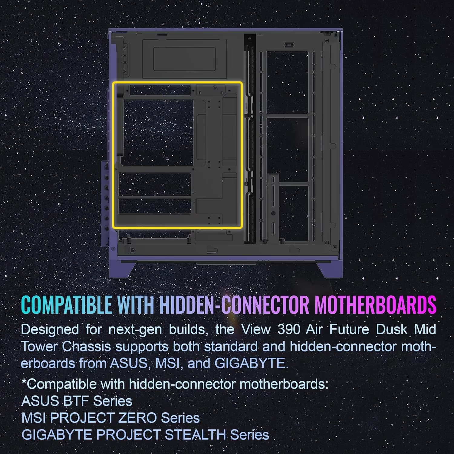 Thermaltake View 390 Air ATX Mid Tower Future Dusk with Tempered Glass Side Panel image