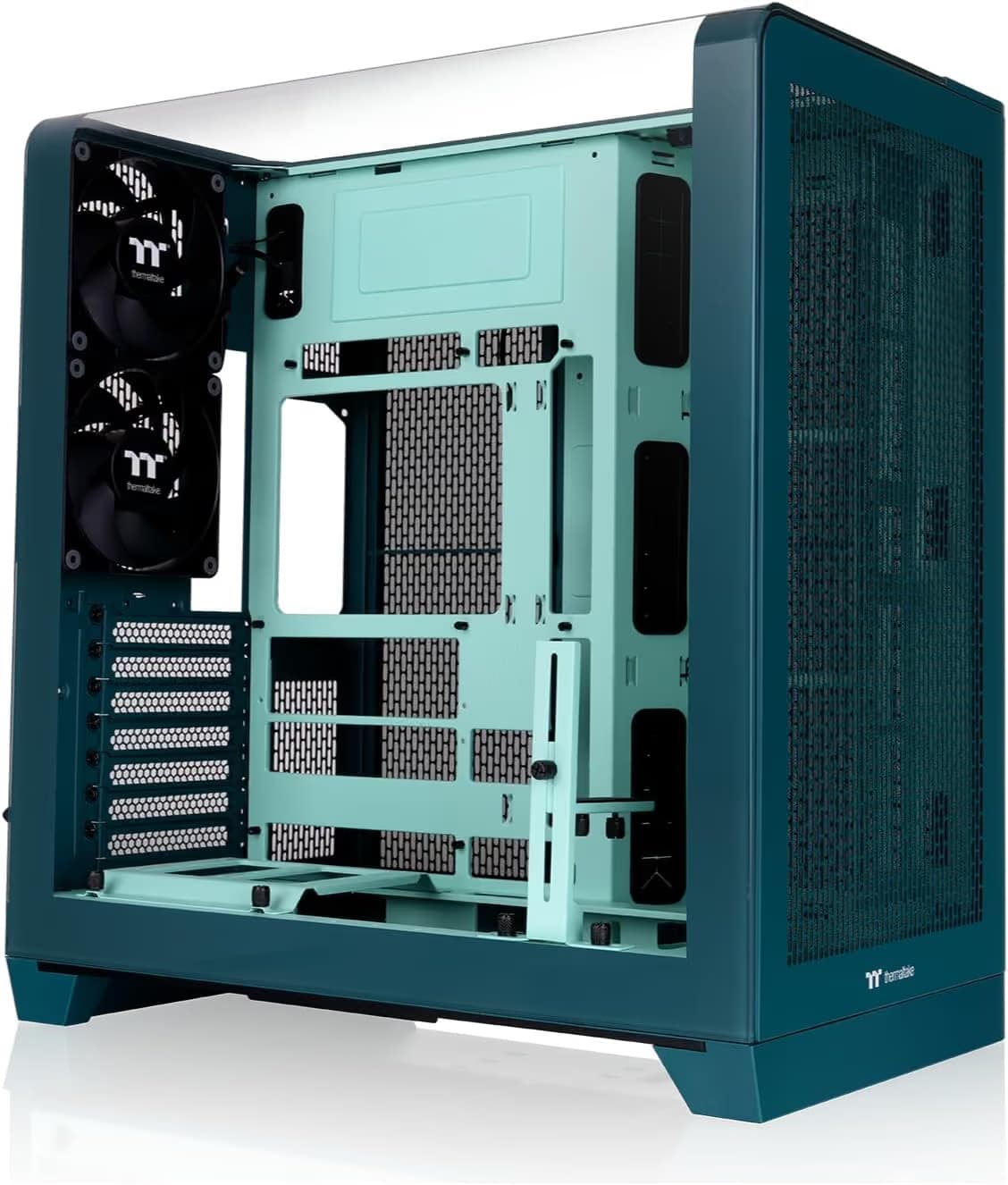 Thermaltake View 390 Air ATX Mid Tower Air Transformative Teal with Tempered Glass Side Panel image
