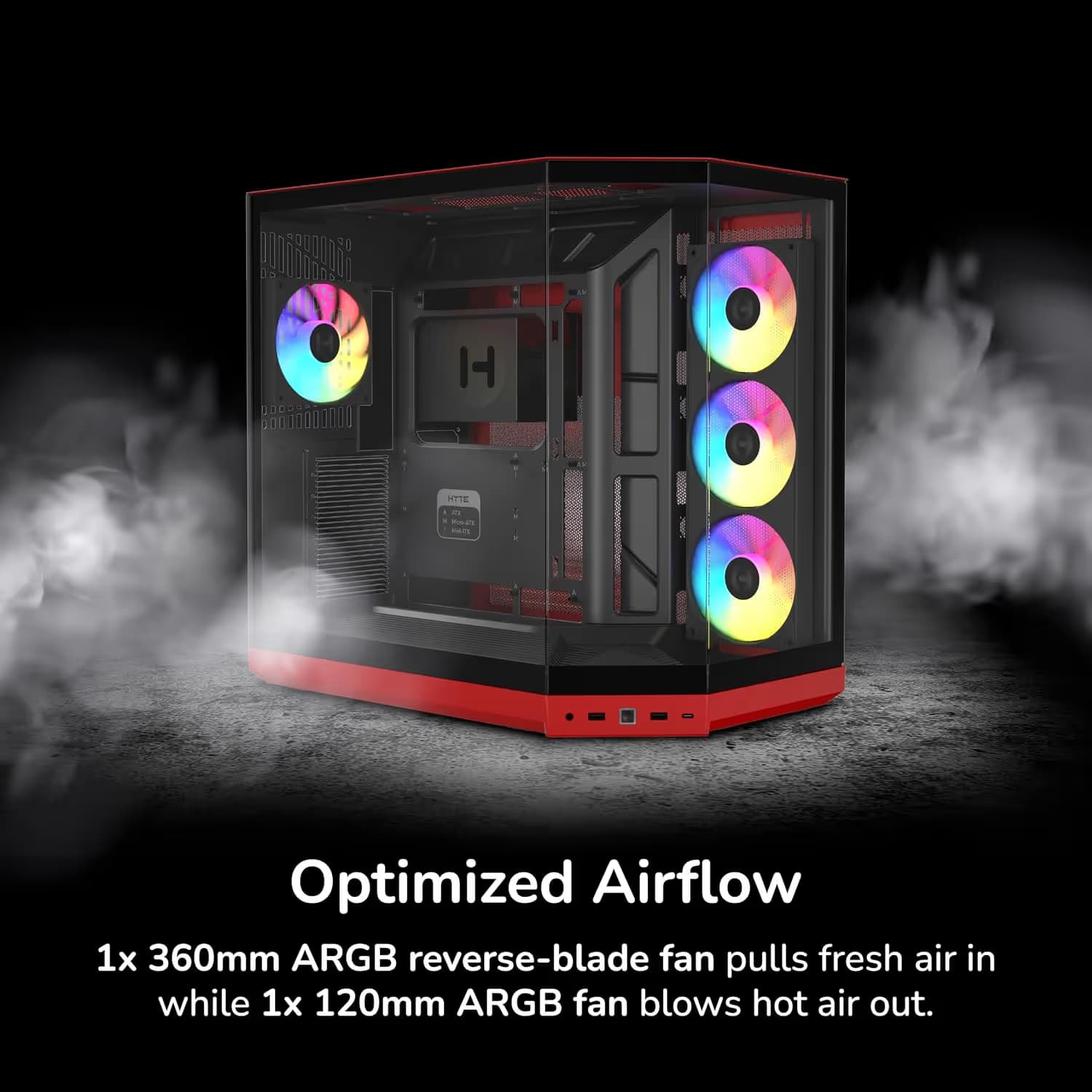HYTE Y50 Black Cherry ARGB image