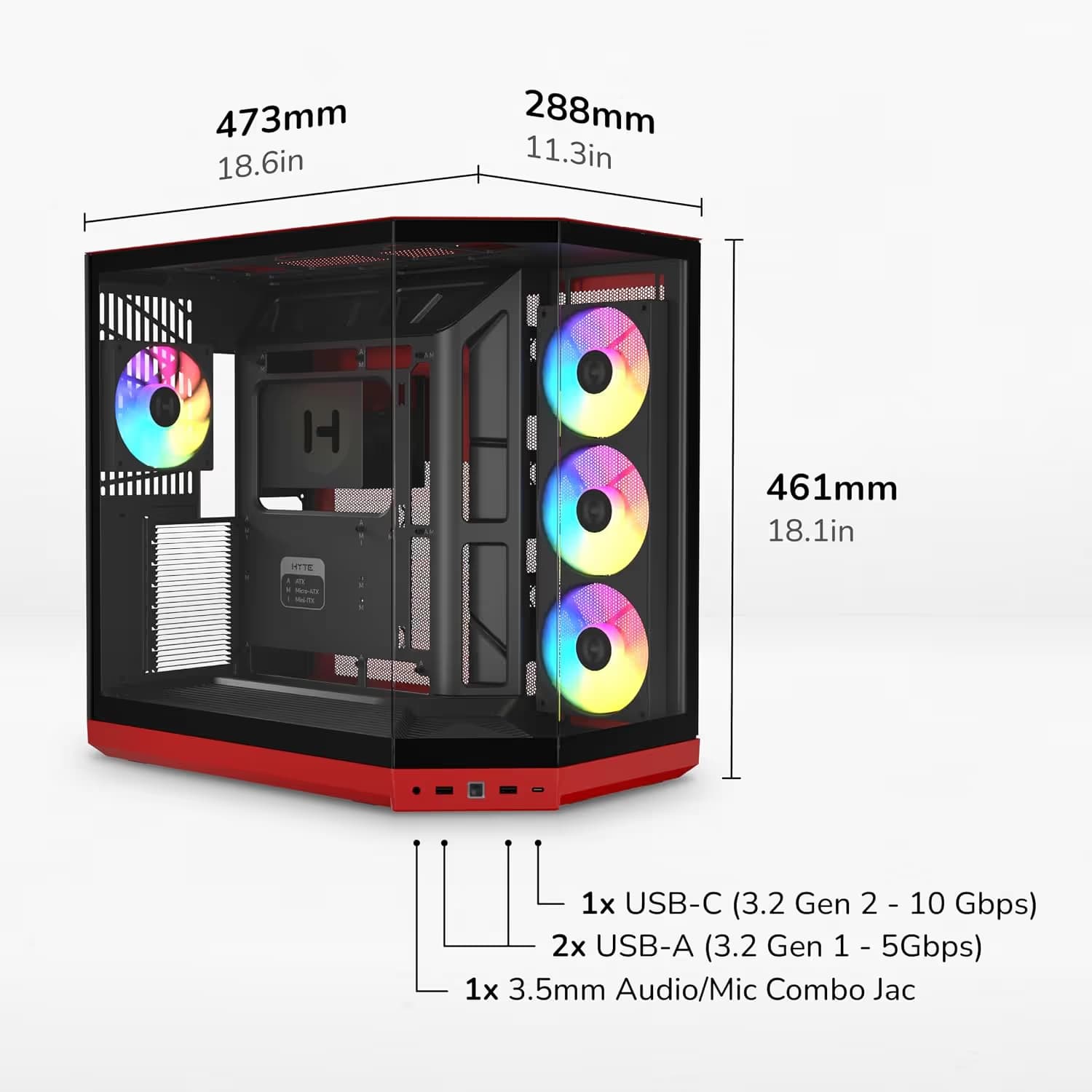 HYTE Y50 Black Cherry ARGB image