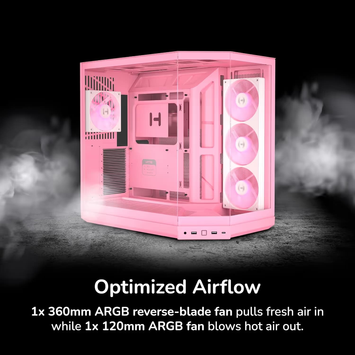 HYTE Y50 Strawberry Milk ARGB image