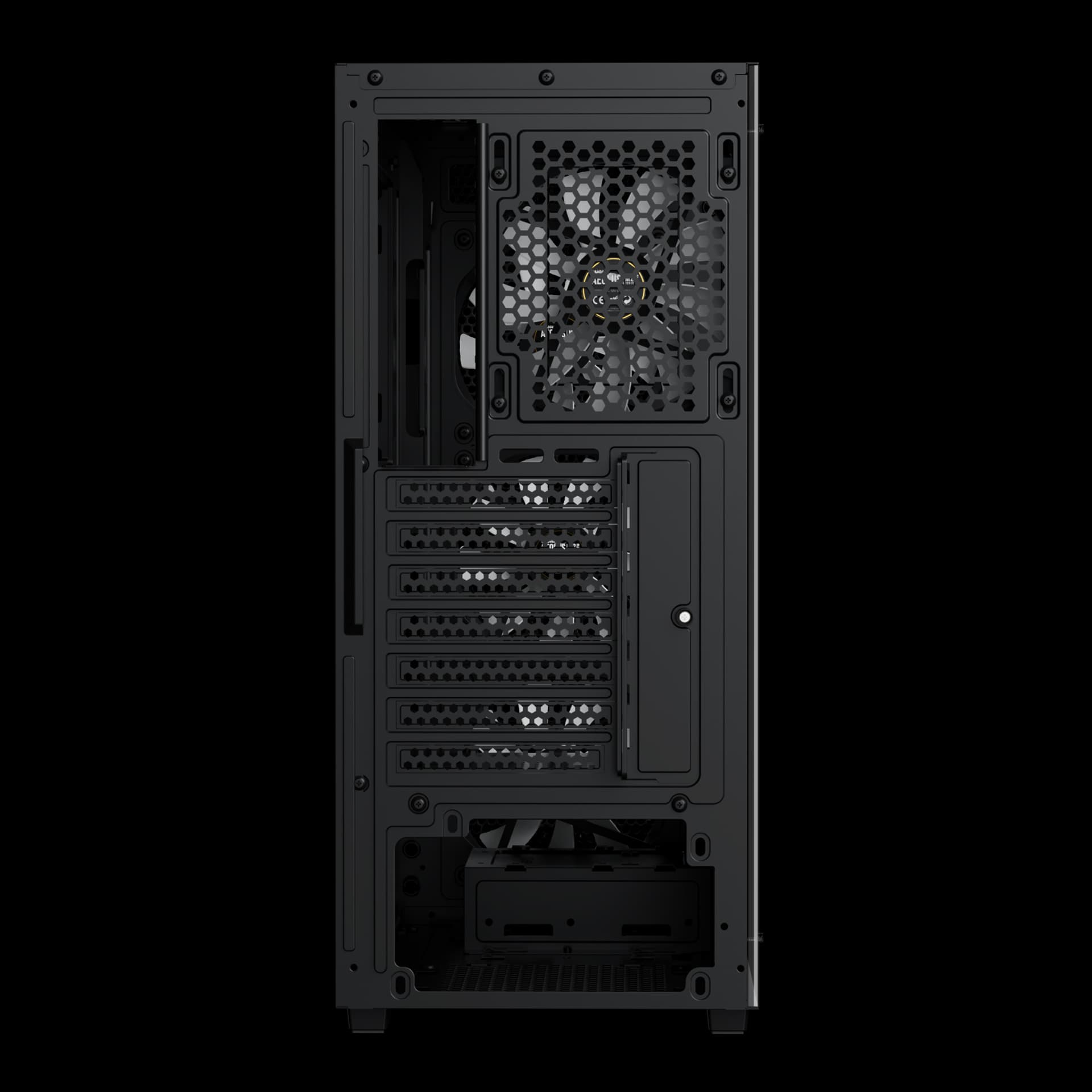 GAMDIAS AURA GC2 ELITE ATX Mid Tower Black with Tempered Glass Side Panel and USB 3.2 Gen 1 Type-A, USB 2.0 Type-A image
