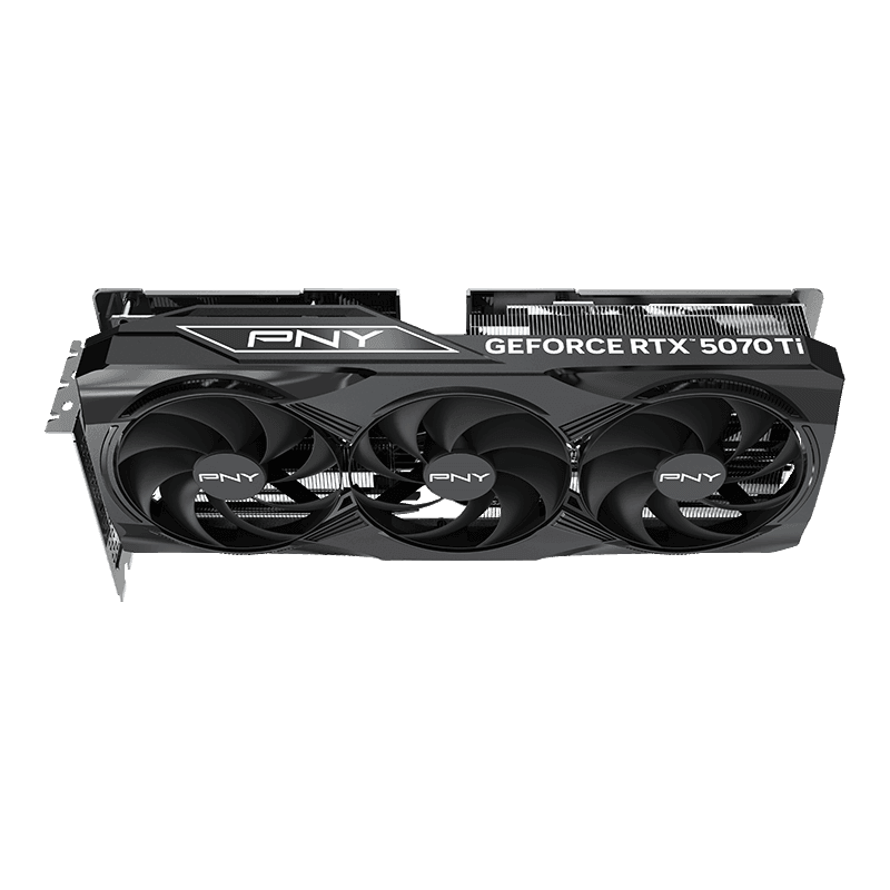 PNY Triple Fan Plus OC GeForce RTX 5070 Ti 16GB GDDR7 Black image