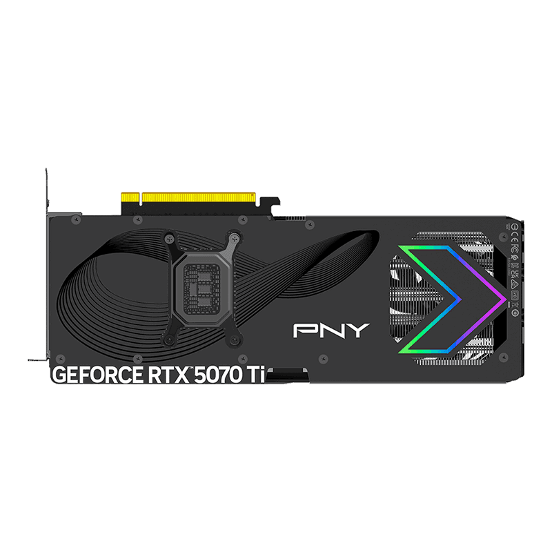 PNY ARGB EPIC-X RGB OC GeForce RTX 5070 Ti 16GB GDDR7 Black image