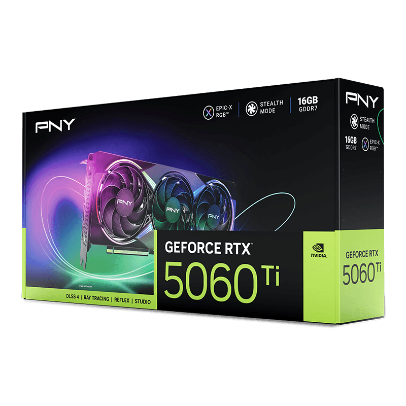 PNY EPIC-X RGB GeForce RTX 5060 Ti 16GB GDDR7 Black image