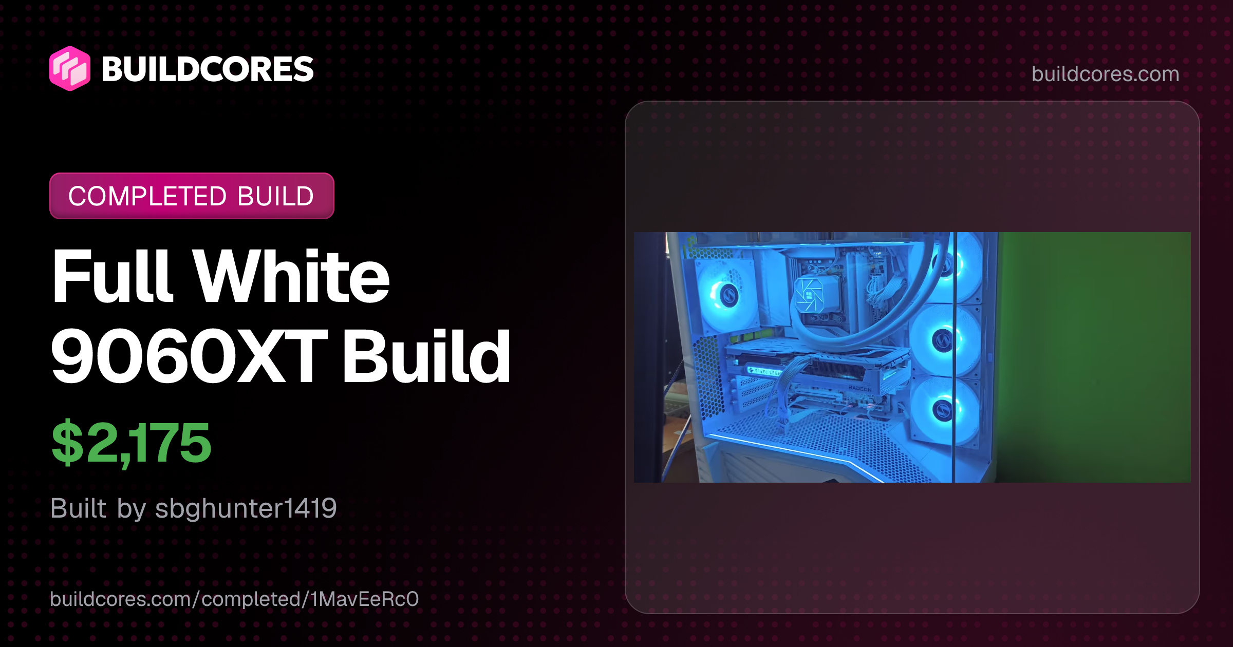 Full White 9060XT Build | BuildCores | BuildCores