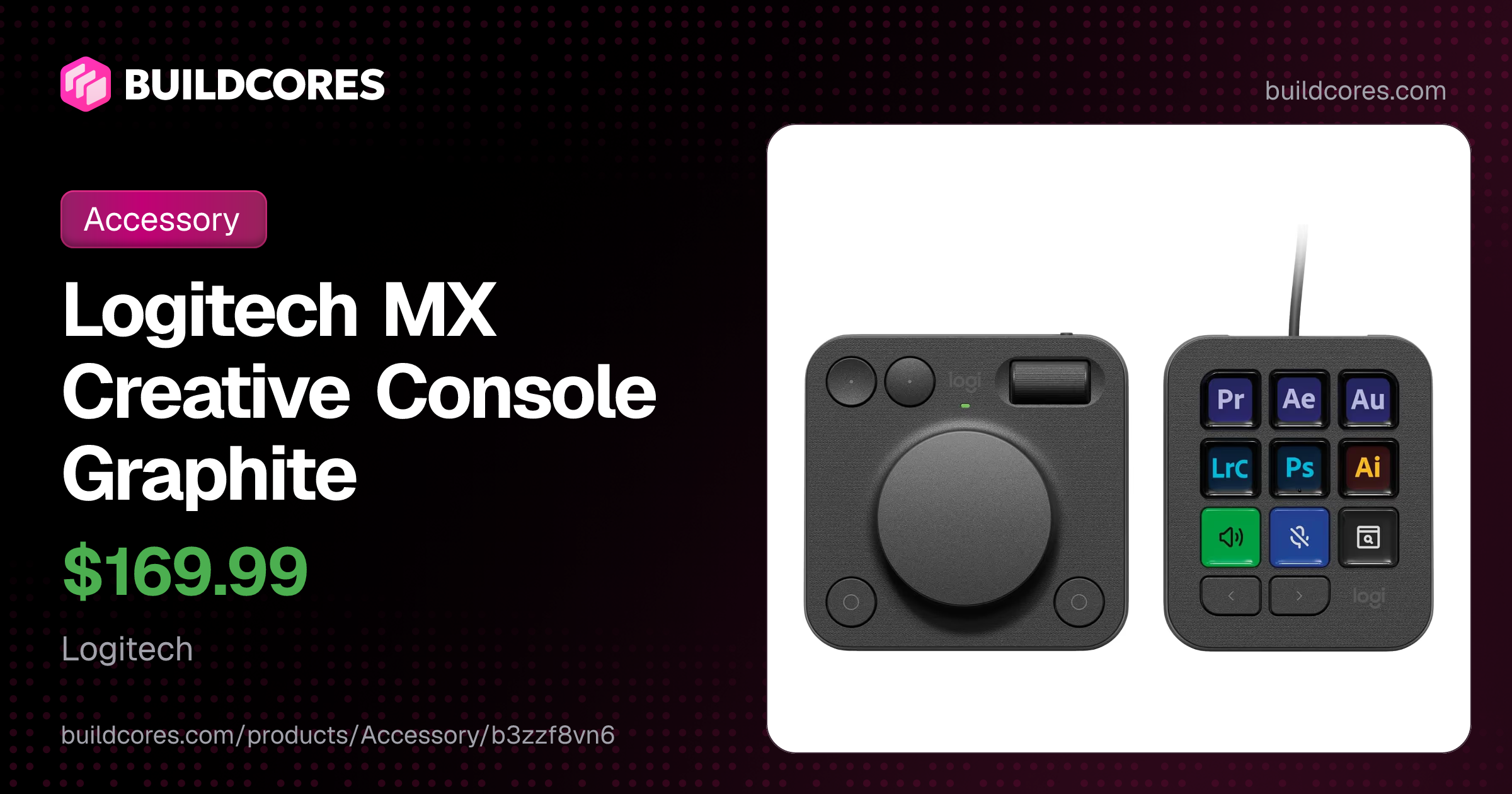Logitech MX Creative Console Graphite | BuildCores