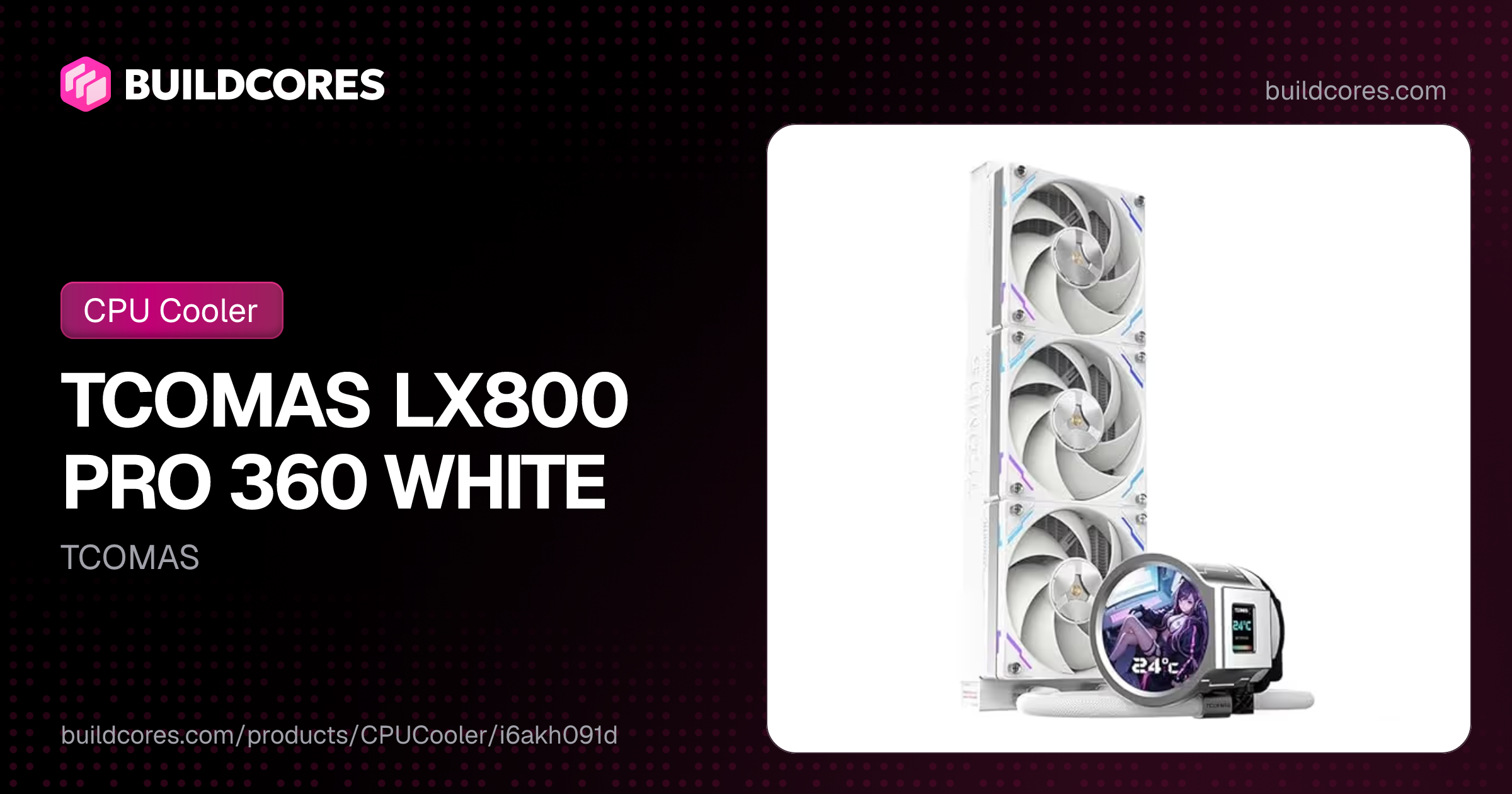 TCOMAS LX800 PRO 360 WHITE | BuildCores