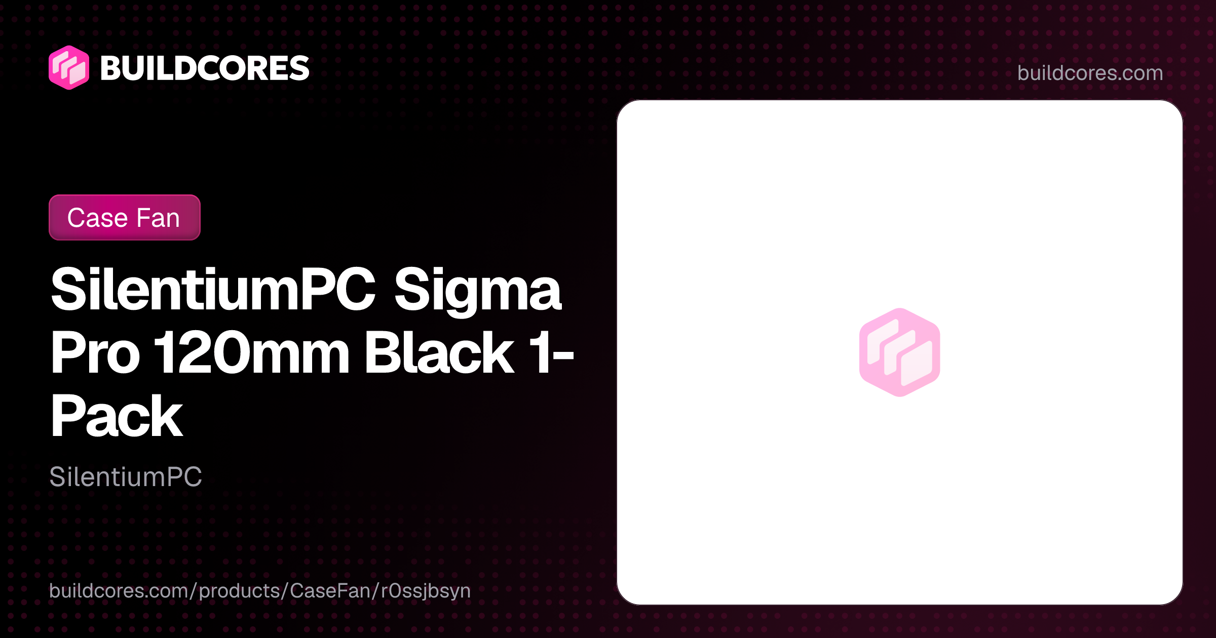 SilentiumPC Sigma Pro 120mm Black 1-Pack | BuildCores