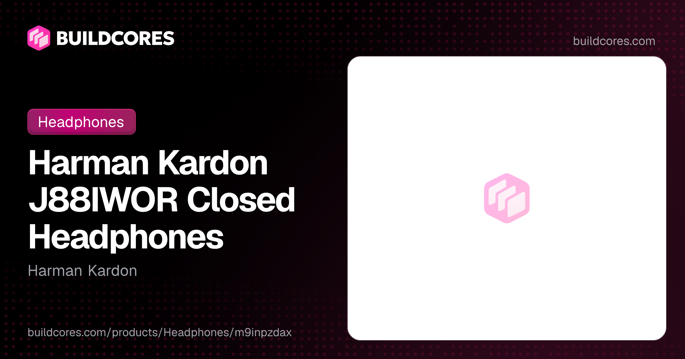 Harman Kardon J88IWOR Closed Headphones | BuildCores