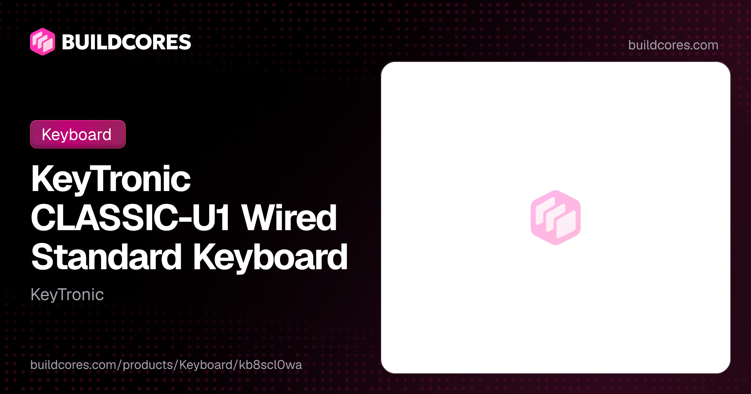 KeyTronic CLASSIC-U1 Wired Standard Keyboard | BuildCores