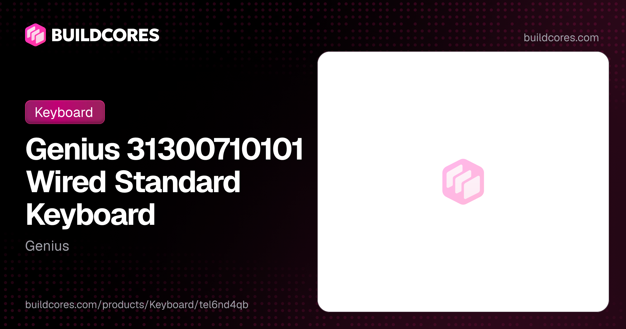 Genius 31300710101 Wired Standard Keyboard | BuildCores