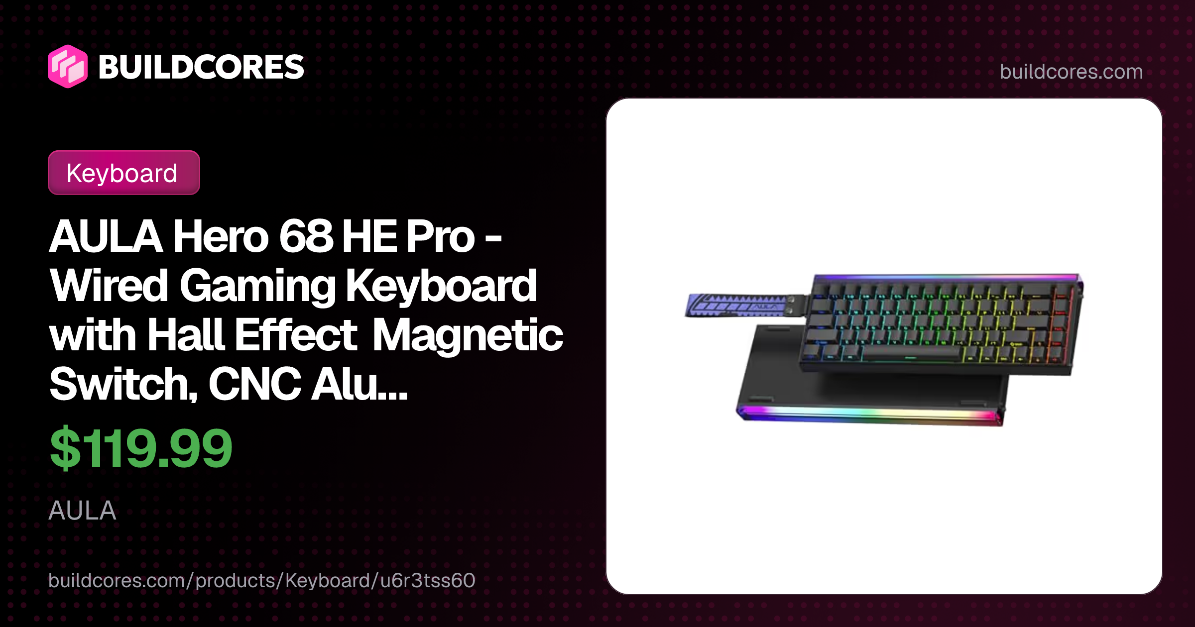 AULA Hero 68 HE Pro - Wired Gaming Keyboard with Hall Effect Magnetic ...