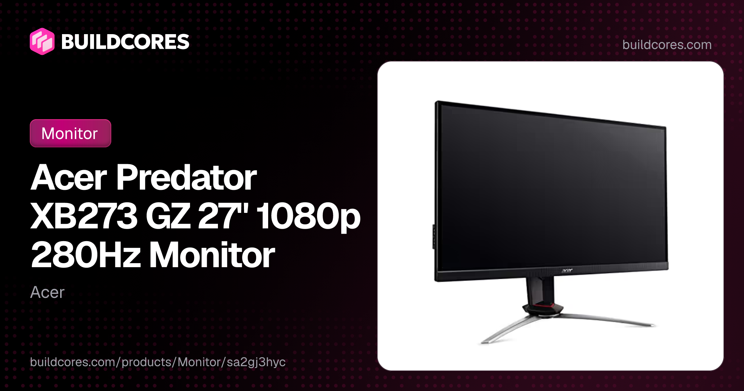 Acer Predator XB273 GZ 27