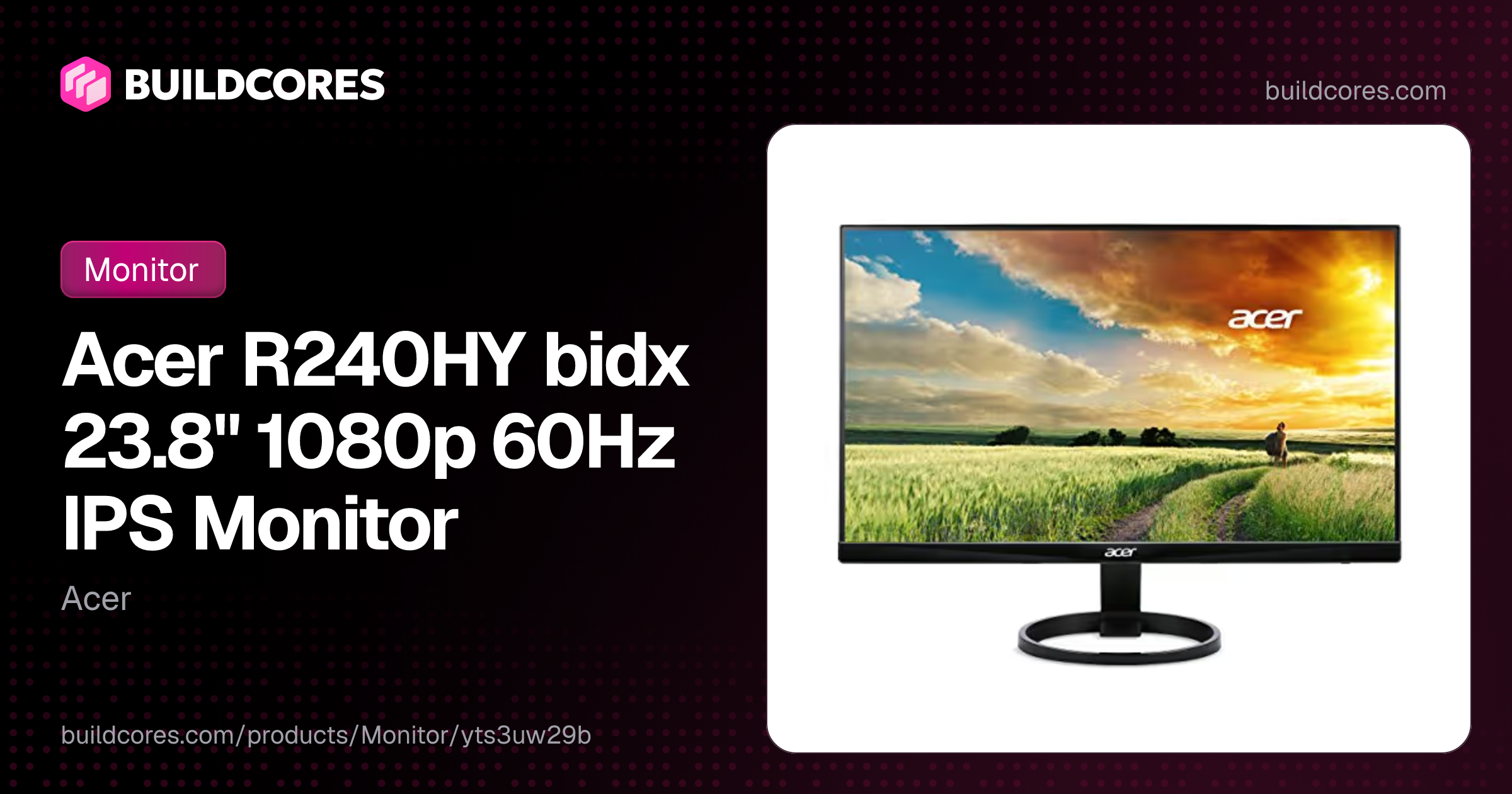 Acer R240HY bidx 23.8