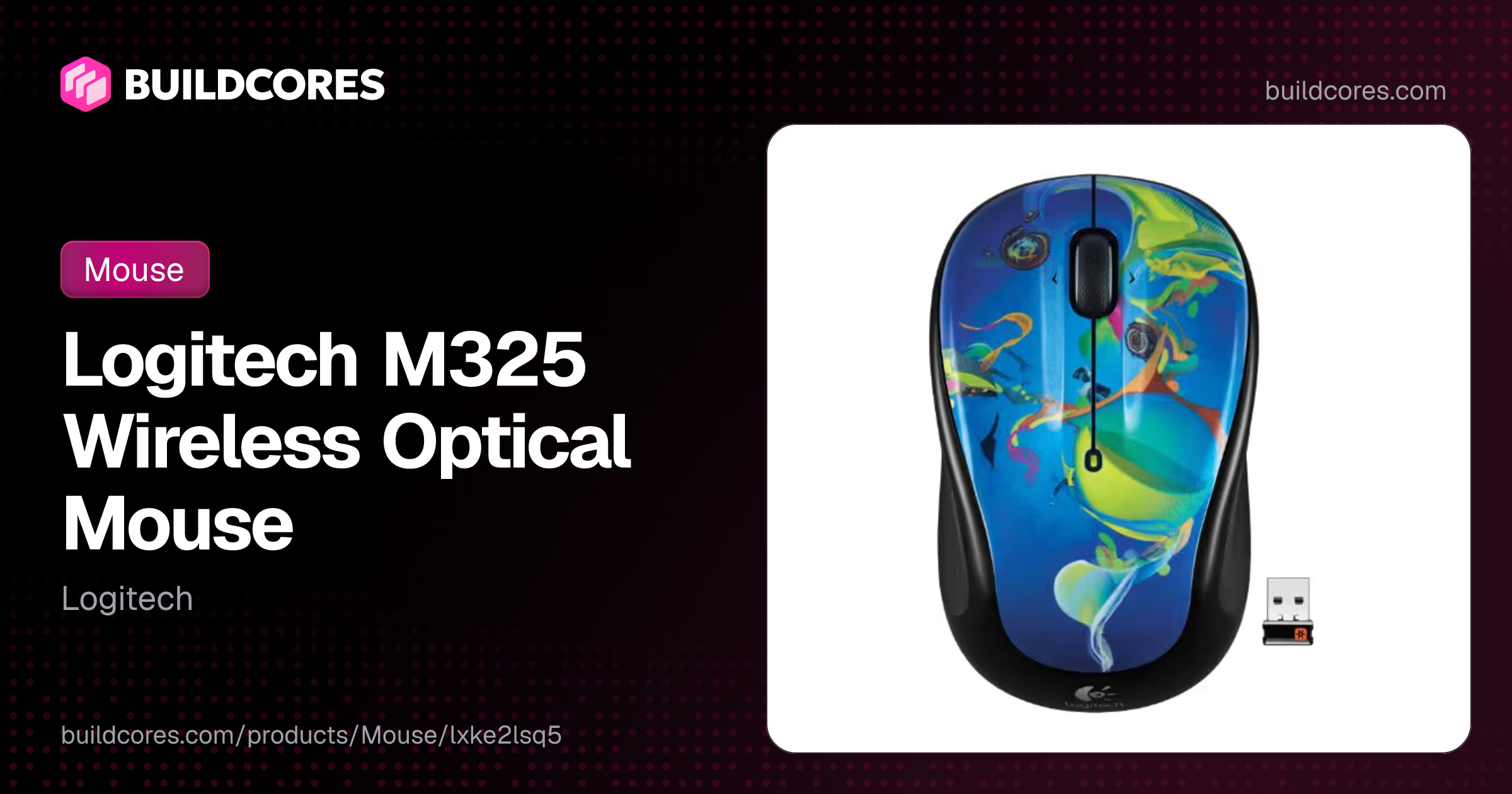 Logitech M325 Wireless Optical Mouse | BuildCores
