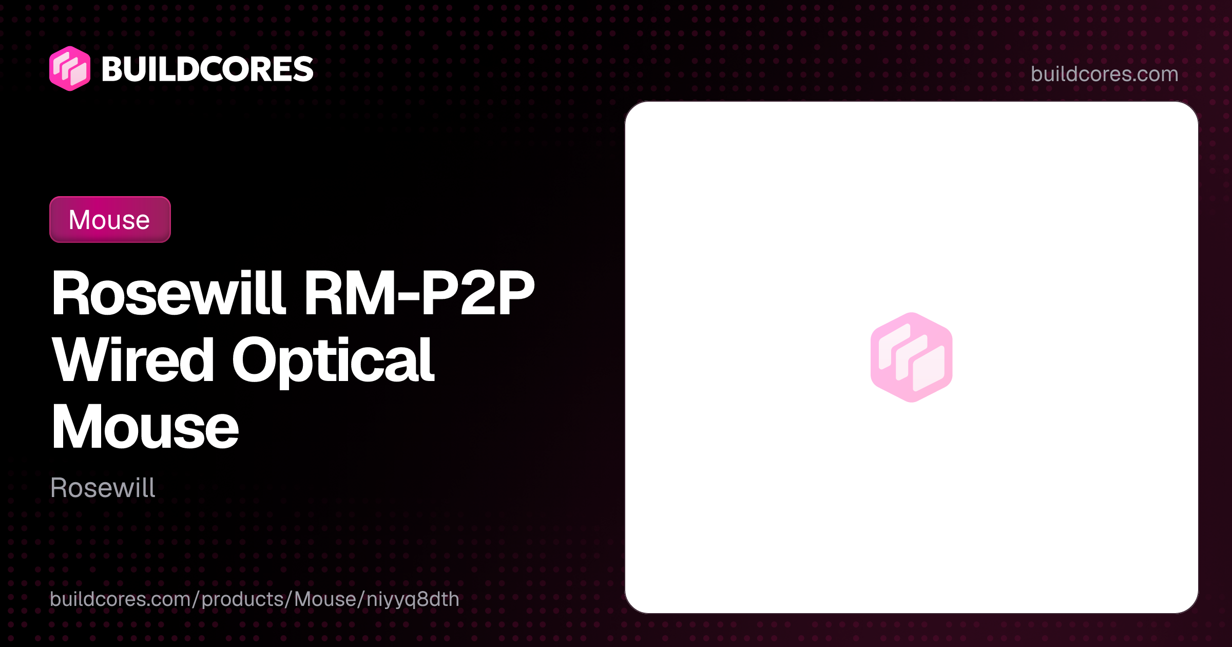 Rosewill RM-P2P Wired Optical Mouse | BuildCores