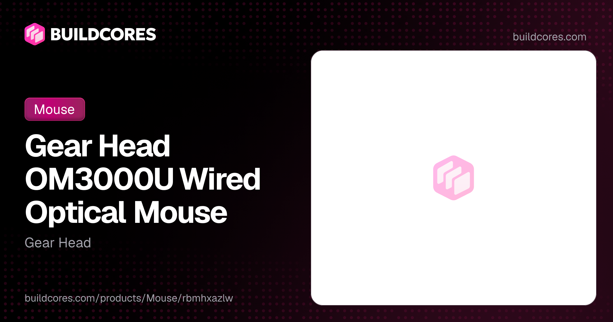 Gear Head OM3000U Wired Optical Mouse | BuildCores