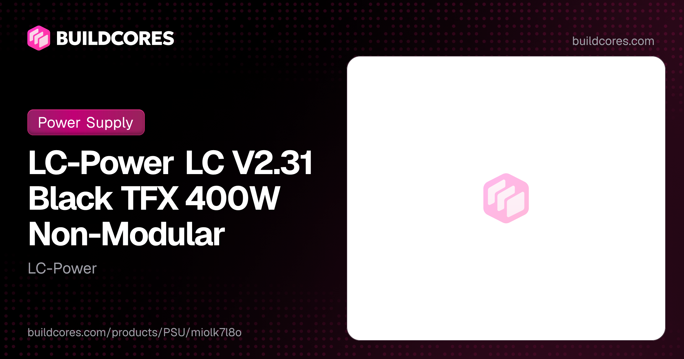 LC-Power LC V2.31 Black TFX 400W Non-Modular | BuildCores