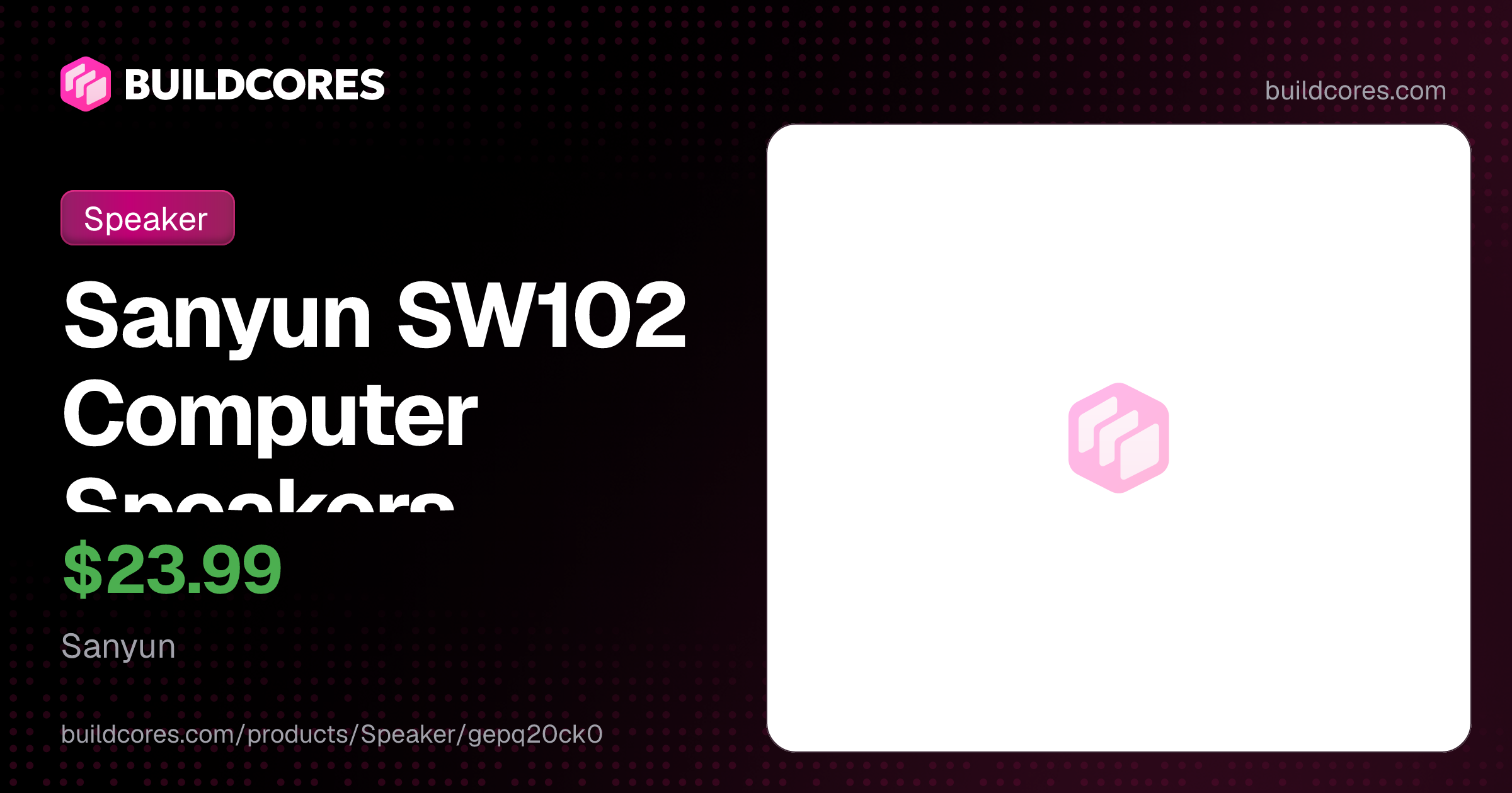Sanyun SW102 Computer Speakers | BuildCores