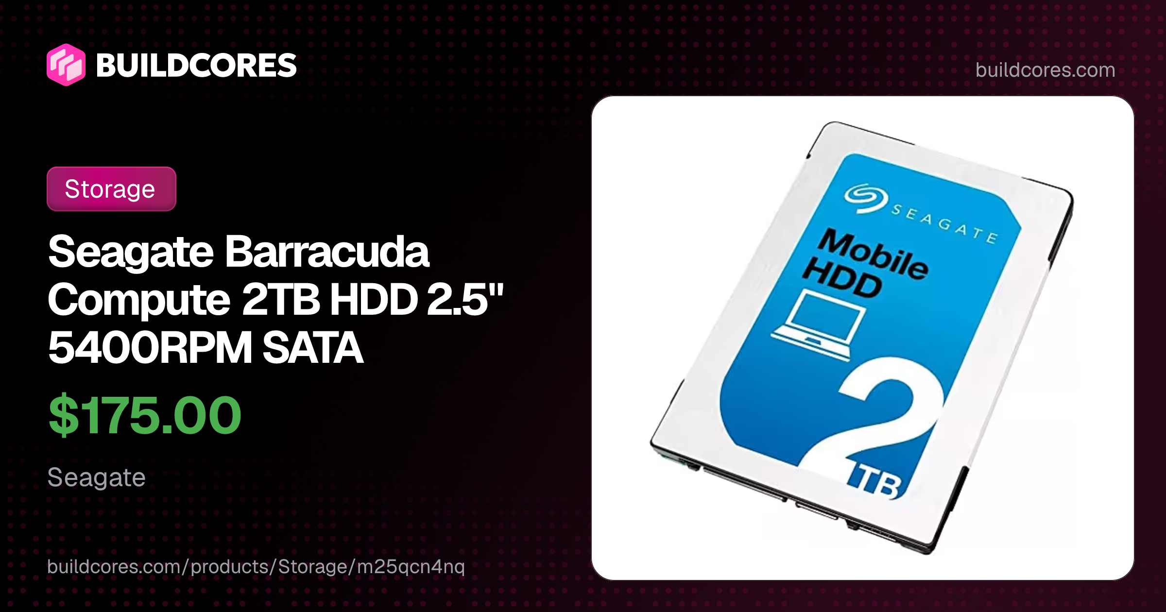 Seagate Barracuda Compute 2TB HDD 2.5